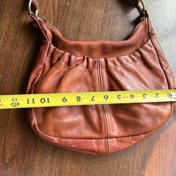 Vintage 70’s Carried Away Caramel Brown Leather hand shoulder bag - Picture 16 of 16